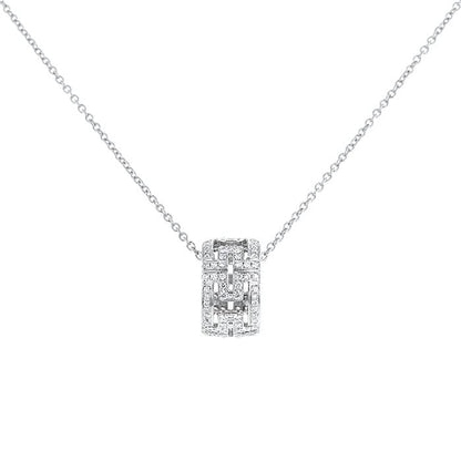[⭐Veyra]PARENTESI NECKLACE SILVER DIAMOND