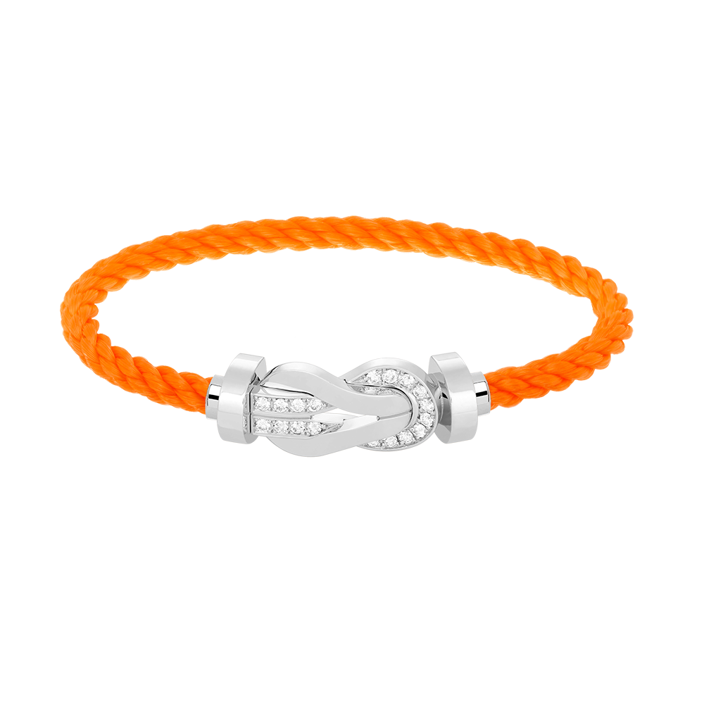 [⭐Veyra]CHANCE LARGE 8 FIGURE BUCKLE HALF DIAMOND BRACELET SILVER
