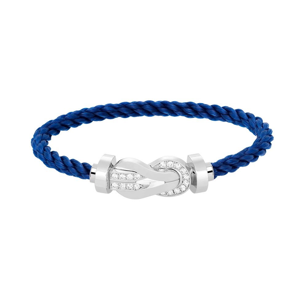 [⭐Veyra]CHANCE LARGE 8 FIGURE BUCKLE HALF DIAMOND BRACELET SILVER
