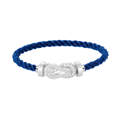 [⭐Veyra]CHANCE LARGE 8 FIGURE BUCKLE HALF DIAMOND BRACELET SILVER