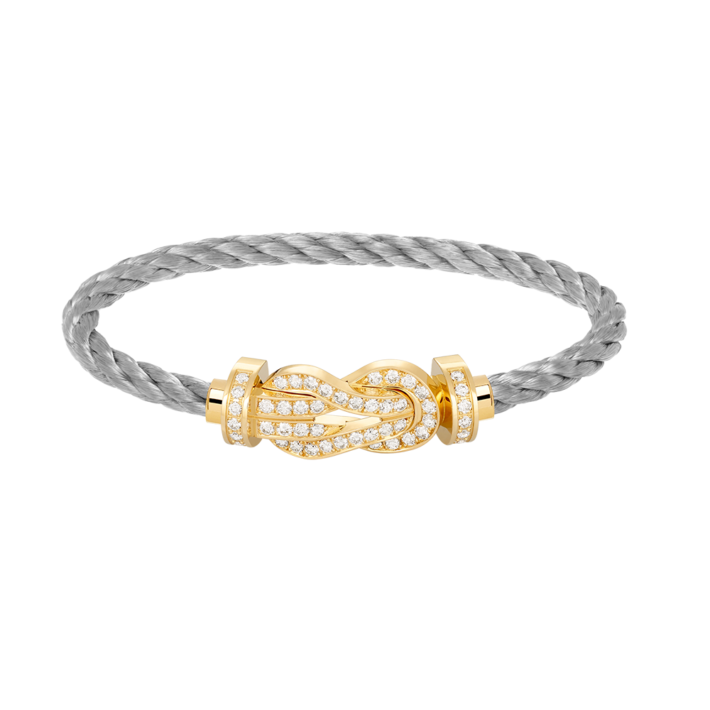 [⭐Veyra]CHANCE LARGE 8 FIGURE BUCKLE FULLDIAMOND BRACELET GOLD