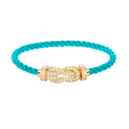 [⭐Veyra]CHANCE LARGE 8 FIGURE BUCKLE FULLDIAMOND BRACELET GOLD