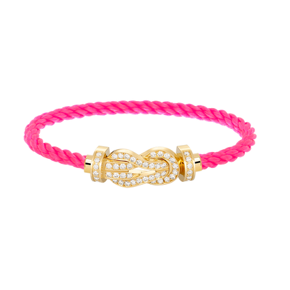 [⭐Veyra]CHANCE LARGE 8 FIGURE BUCKLE FULLDIAMOND BRACELET GOLD