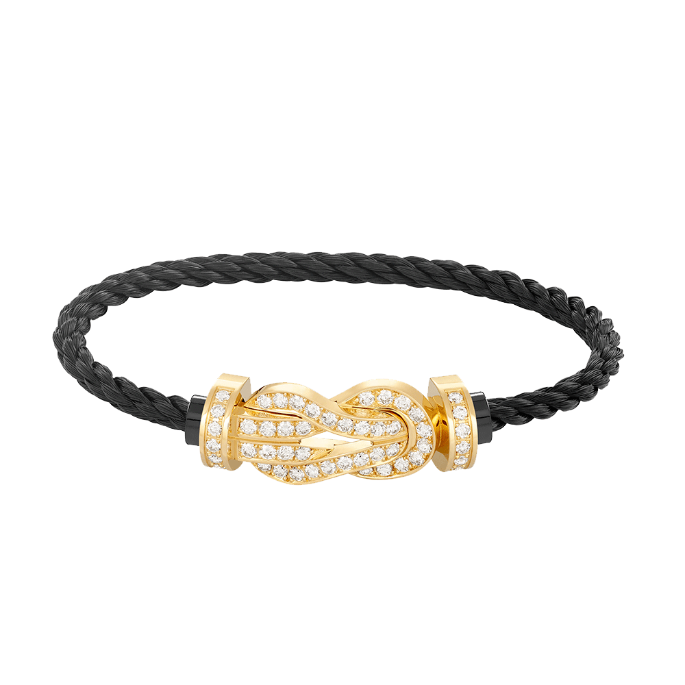 [⭐Veyra]CHANCE LARGE 8 FIGURE BUCKLE FULLDIAMOND BRACELET GOLD