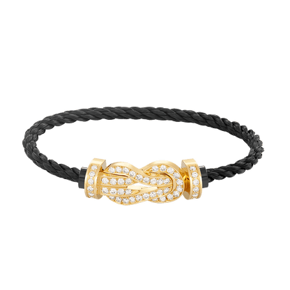 [⭐Veyra]CHANCE LARGE 8 FIGURE BUCKLE FULLDIAMOND BRACELET GOLD