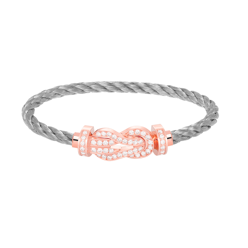 [⭐Veyra]CHANCE LARGE 8 FIGURE BUCKLE FULL DIAMOND BRACELET ROSE GOLD