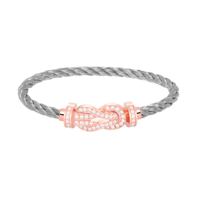 [⭐Veyra]CHANCE LARGE 8 FIGURE BUCKLE FULL DIAMOND BRACELET ROSE GOLD