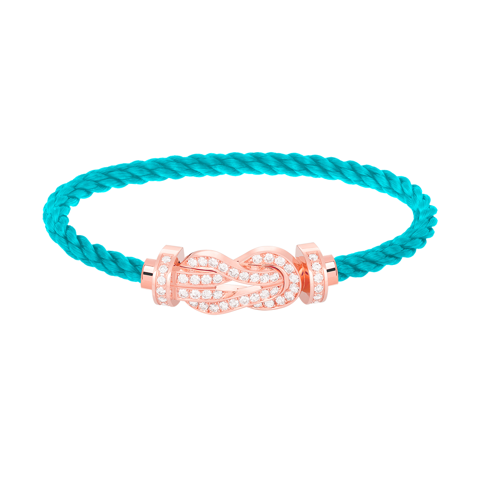 [⭐Veyra]CHANCE LARGE 8 FIGURE BUCKLE FULL DIAMOND BRACELET ROSE GOLD