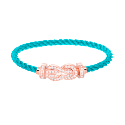 [⭐Veyra]CHANCE LARGE 8 FIGURE BUCKLE FULL DIAMOND BRACELET ROSE GOLD