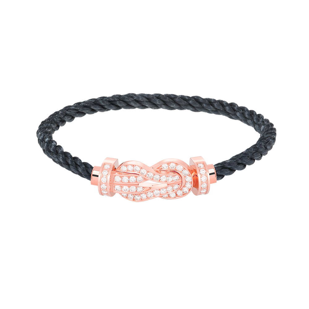 [⭐Veyra]CHANCE LARGE 8 FIGURE BUCKLE FULL DIAMOND BRACELET ROSE GOLD