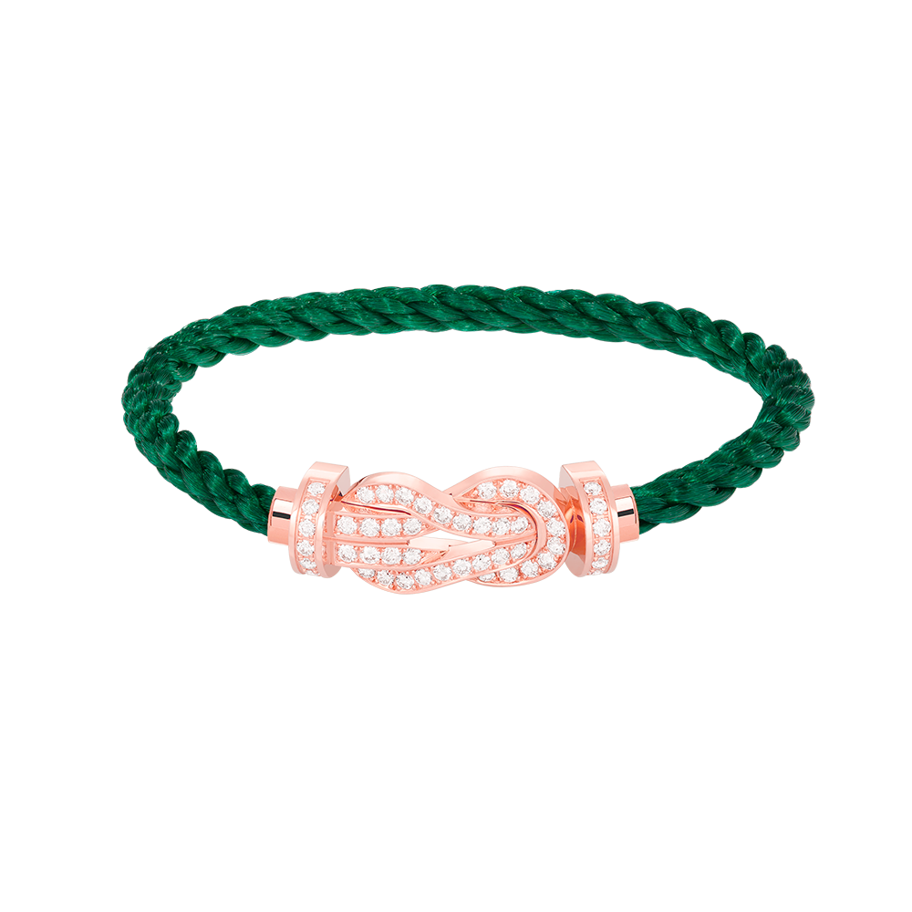 [⭐Veyra]CHANCE LARGE 8 FIGURE BUCKLE FULL DIAMOND BRACELET ROSE GOLD
