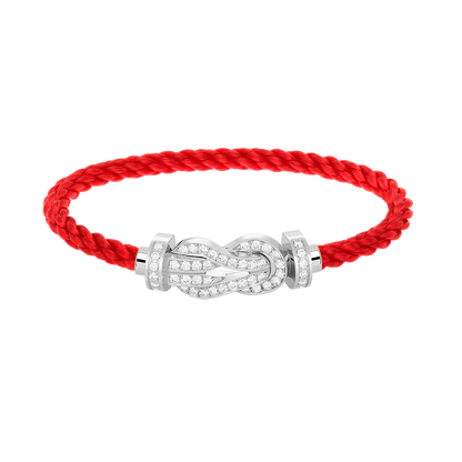 [⭐Veyra]CHANCE LARGE 8 FIGURE BUCKLE FULL DIAMOND BRACELET SILVER