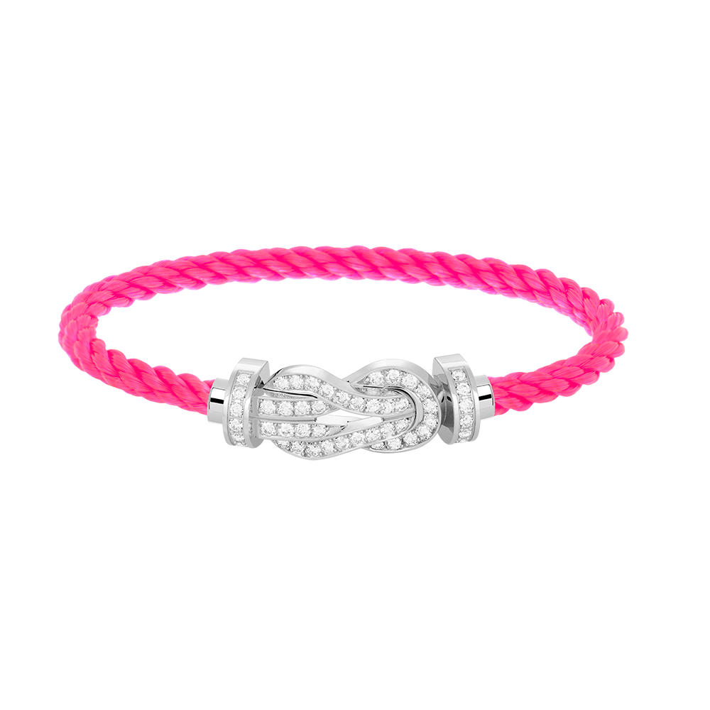 [⭐Veyra]CHANCE LARGE 8 FIGURE BUCKLE FULL DIAMOND BRACELET SILVER