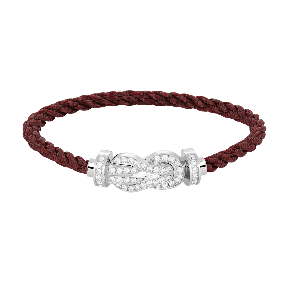 [⭐Veyra]CHANCE LARGE 8 FIGURE BUCKLE FULL DIAMOND BRACELET SILVER