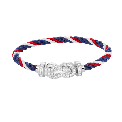 [⭐Veyra]CHANCE LARGE 8 FIGURE BUCKLE FULL DIAMOND BRACELET SILVER