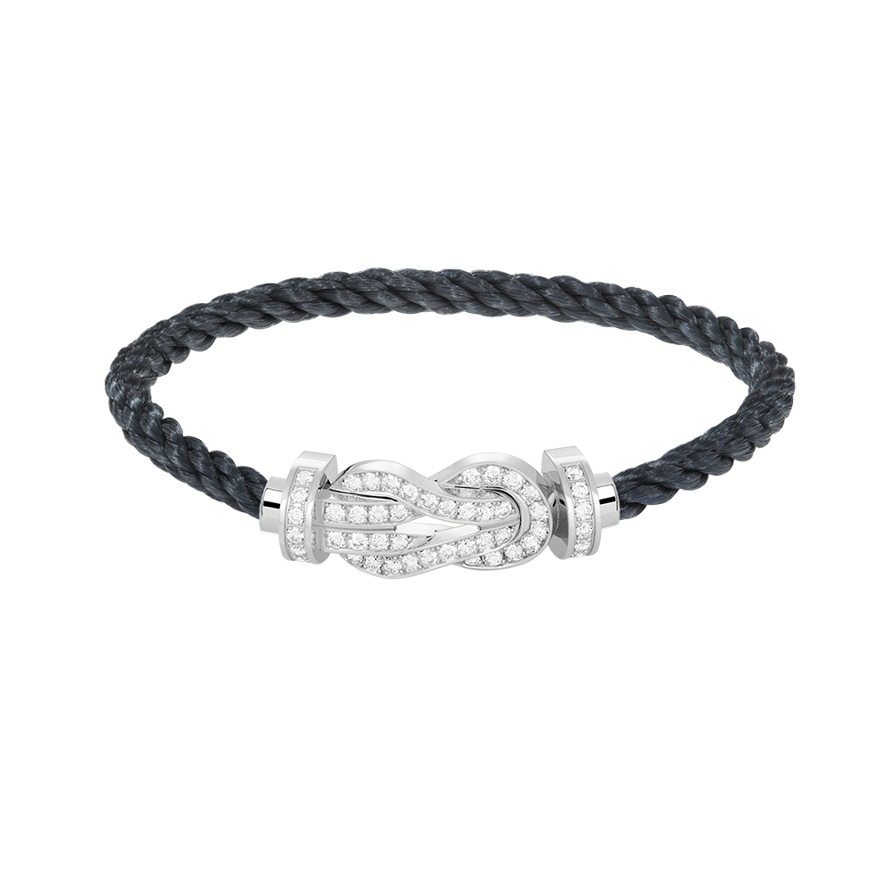 [⭐Veyra]CHANCE LARGE 8 FIGURE BUCKLE FULL DIAMOND BRACELET SILVER