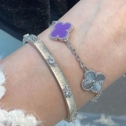 [⭐Veyra] CLOVER 5 MOTIF VIOLET BRACELET COLLECTION