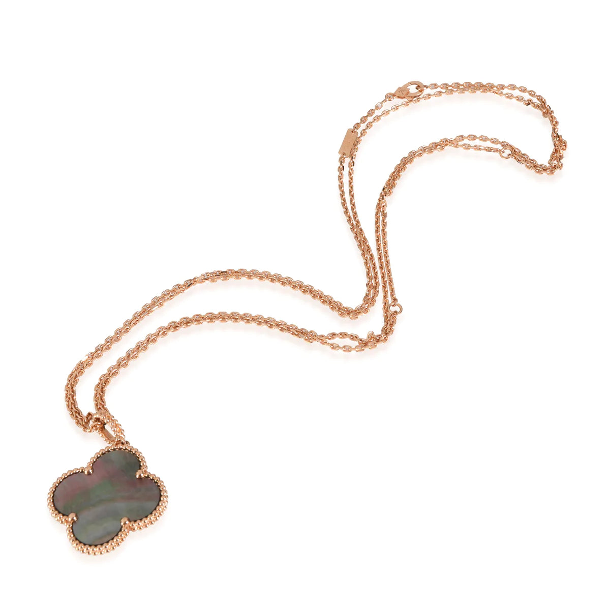 [⭐Veyra]CLOVER 25MM GOLD DARK MOP BIG CLOVER NECKLACE