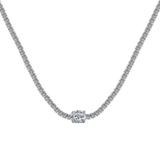 [⭐Lucky Jewelry]1.0 Carat Shining Oval Cut Necklace
