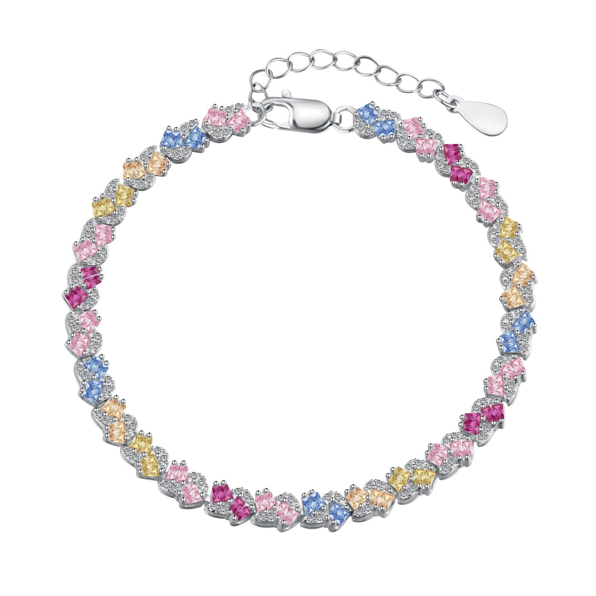 [⭐Lucky Jewelry]Ornate Colorful Flower Shape Party Bracelet