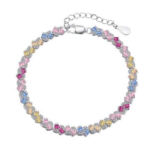 [⭐Lucky Jewelry]Ornate Colorful Flower Shape Party Bracelet