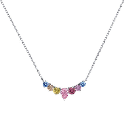 [⭐Lucky Jewelry]Dainty Colorful Heart Necklace
