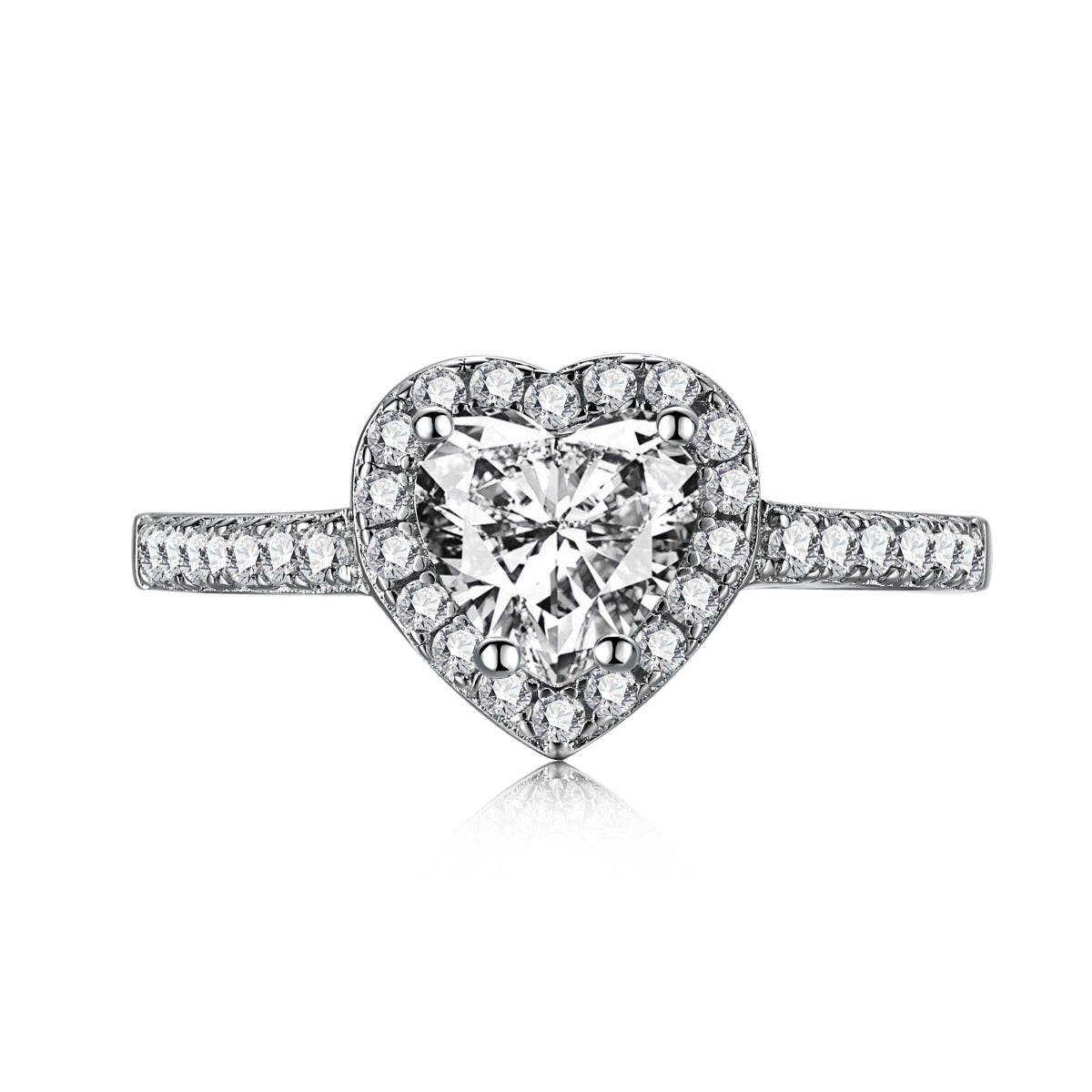 [⭐Lucky Jewelry]Eternity Splashy Romantic Heart Shape Lover Ring