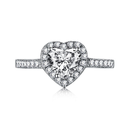 [⭐Lucky Jewelry]Eternity Splashy Romantic Heart Shape Lover Ring