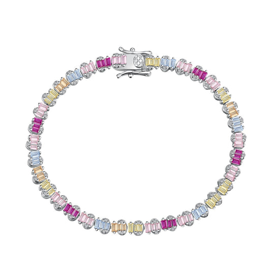 [⭐Lucky Jewelry]Delicate Colorful Emerald Cut Party Bracelet