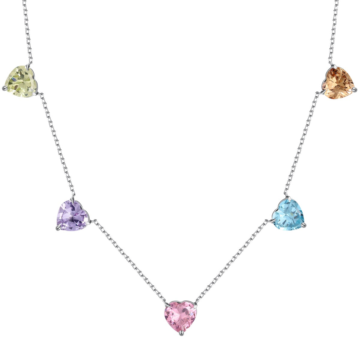 [⭐Lucky Jewelry]⭐Luckyling Colorful Heart Cut Necklace