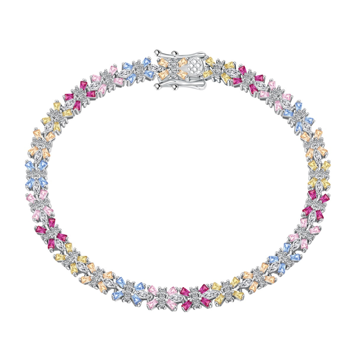 [⭐Lucky Jewelry]Radiant Colorful Emerald Cut Party Bracelet