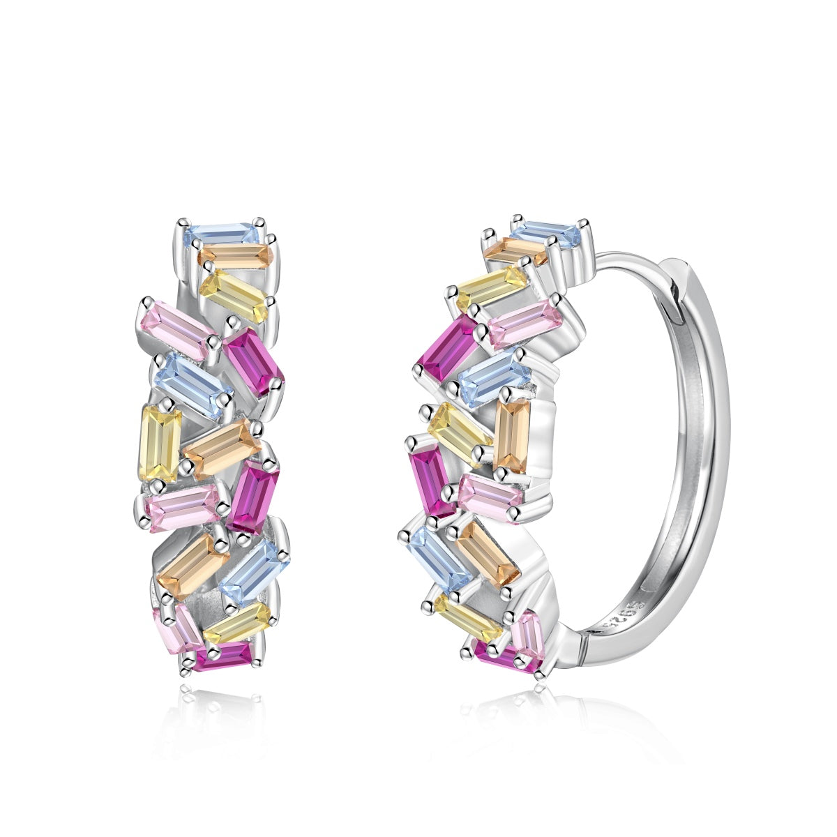 [⭐Lucky Jewelry]Dazzling Colorful Emerald Cut Daily Earrings