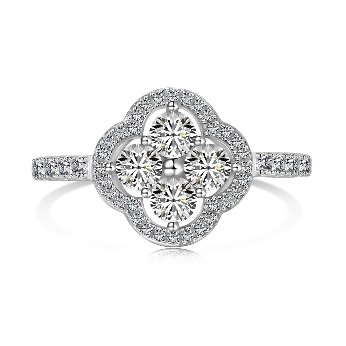 [⭐Lucky Jewelry]Four Leaf Clover Flower Design Ring