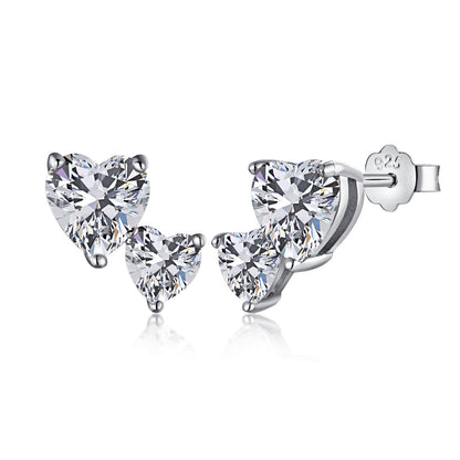 [⭐Lucky Jewelry]Double Heart-Shape Classic Princess Style Earrings