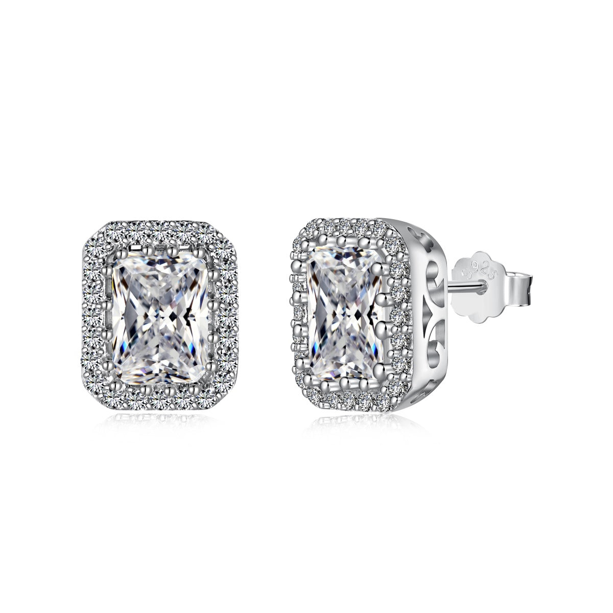 [⭐Lucky Jewelry]1.0 Carat Luxurious Dainty Emerald Cut Daily Earrings