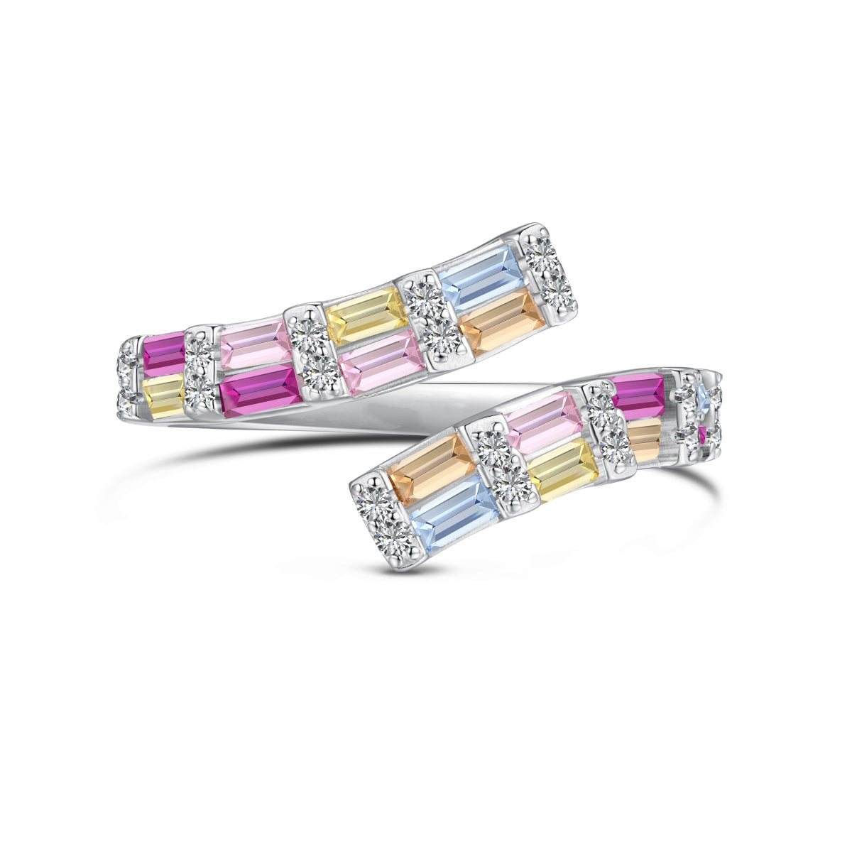 [⭐Lucky Jewelry]Charming Colorful Radiant Cut Adjustable Daily Ring