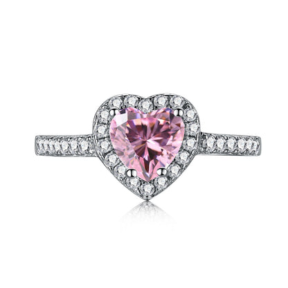 [⭐Lucky Jewelry]Eternity Splashy Romantic Heart Shape Lover Ring