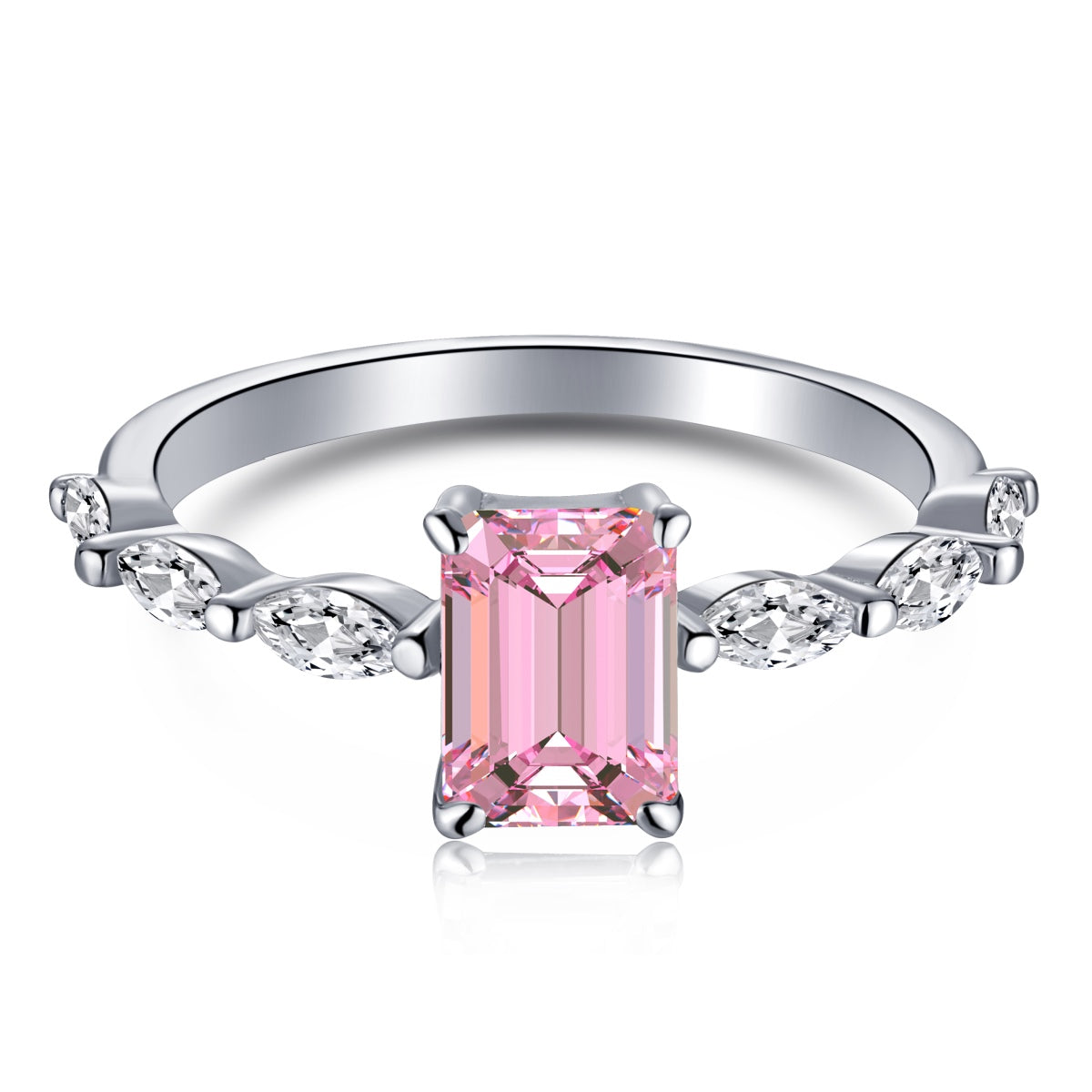 [⭐Lucky Jewelry]1.0 Carat Dainty Resplendent Radiant Cut Daily Ring