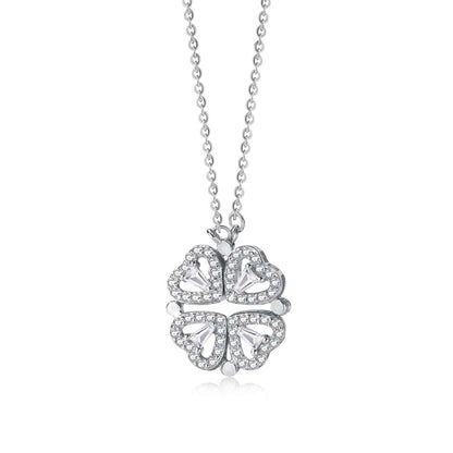 [⭐Lucky Jewelry]Ornate Heart Cut Flower Shape Necklace