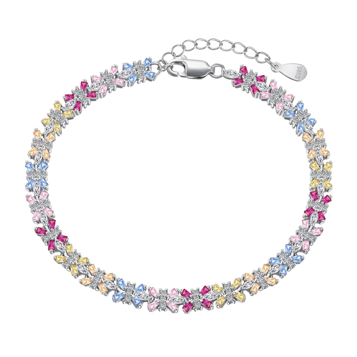 [⭐Lucky Jewelry]Radiant Colorful Emerald Cut Party Bracelet