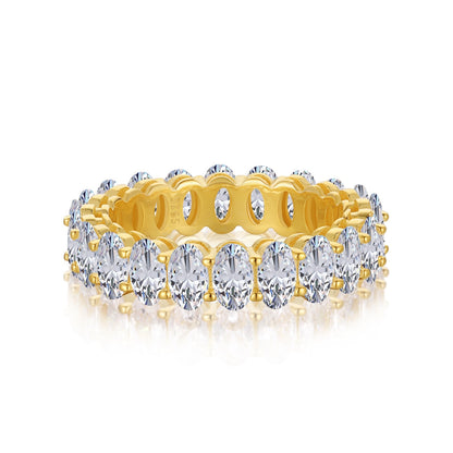 [⭐Lucky Jewelry]Ornate Oval Cut Tennis Ring
