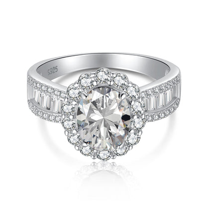 [⭐Lucky Jewelry]1.5 Carat Dazzling Charming Oval Cut Banquet Ring