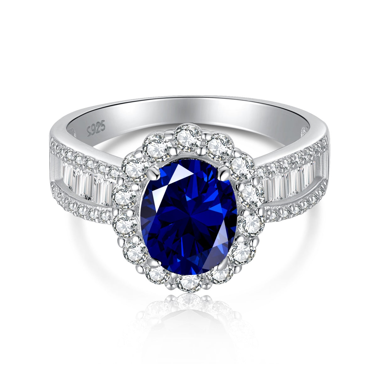 [⭐Lucky Jewelry]1.5 Carat Dazzling Charming Oval Cut Banquet Ring