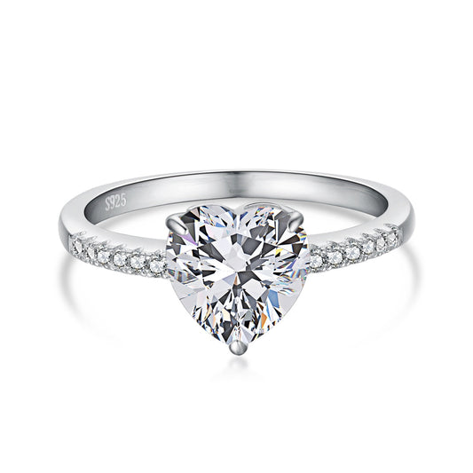 [⭐Lucky Jewelry]2.0 Carat Dazzling Lustrous Heart Cut Lover Ring