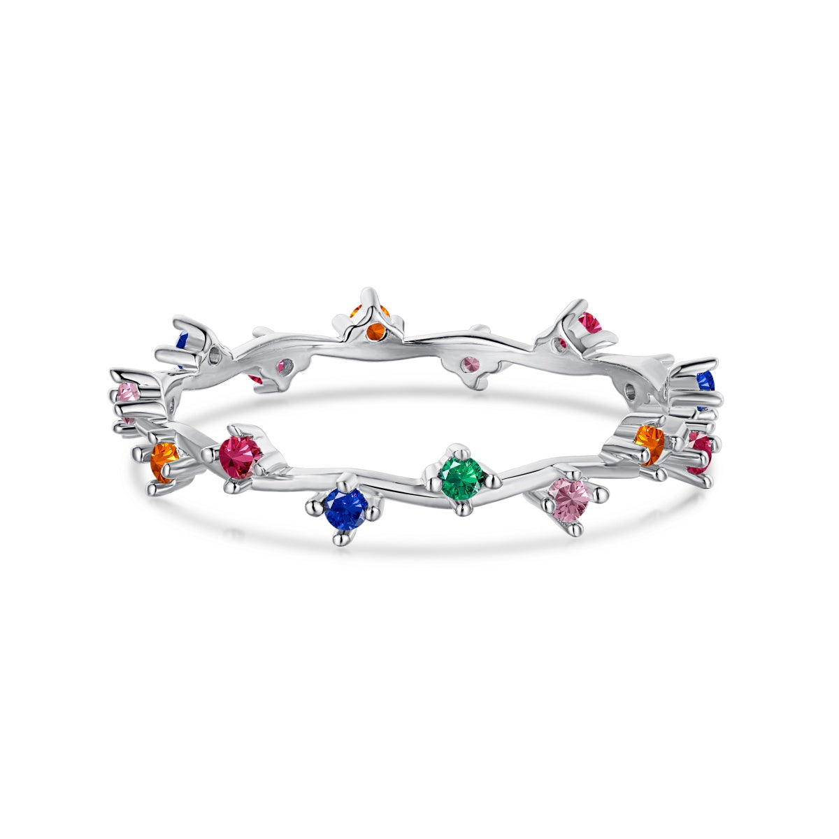 [⭐Lucky Jewelry]Radiant Colorful Round Cut Daily Ring