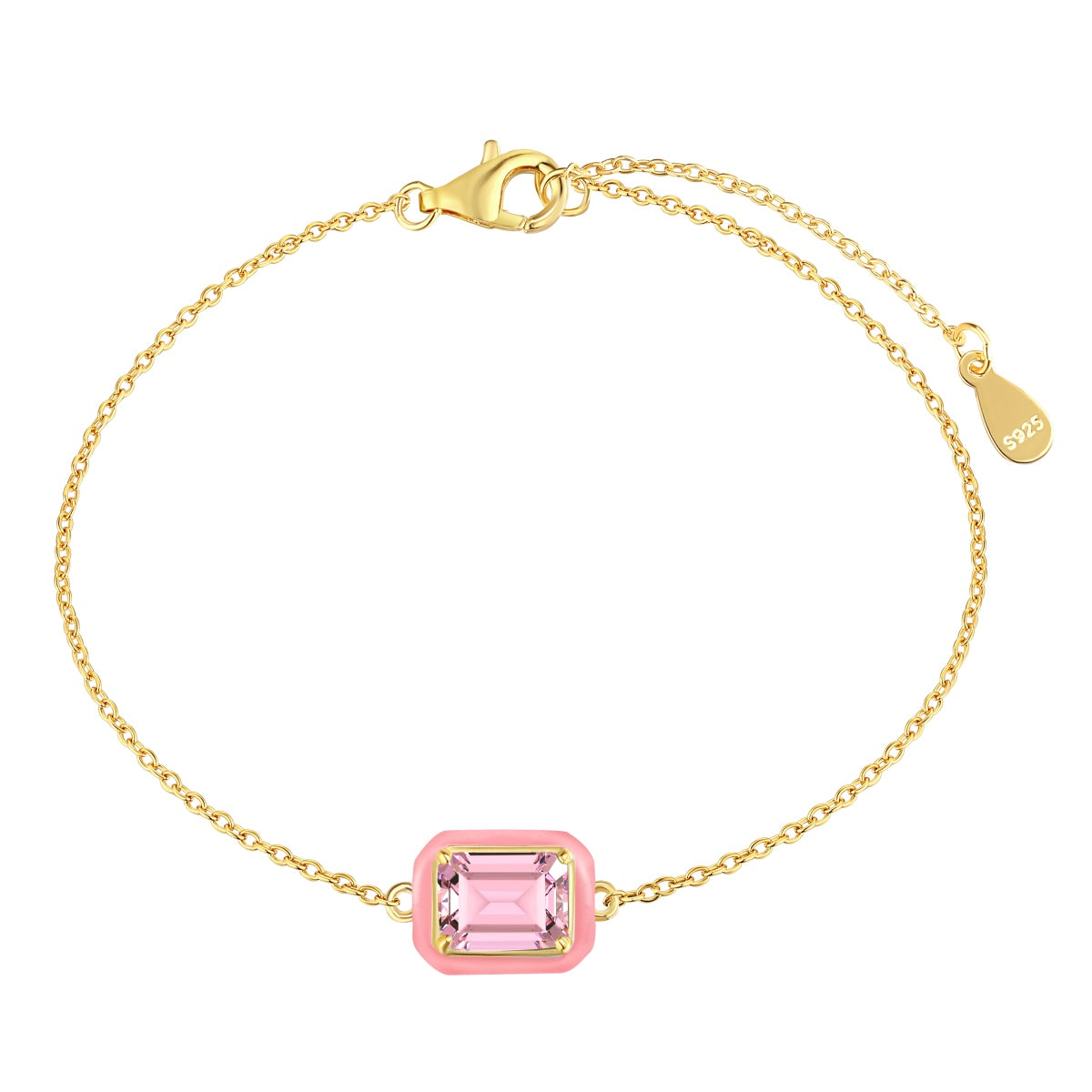 [⭐Lucky Jewelry]2.0 Carat ⭐Luckyling Colorful Emerald Cut Daily Bracelet