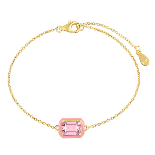[⭐Lucky Jewelry]2.0 Carat ⭐Luckyling Colorful Emerald Cut Daily Bracelet