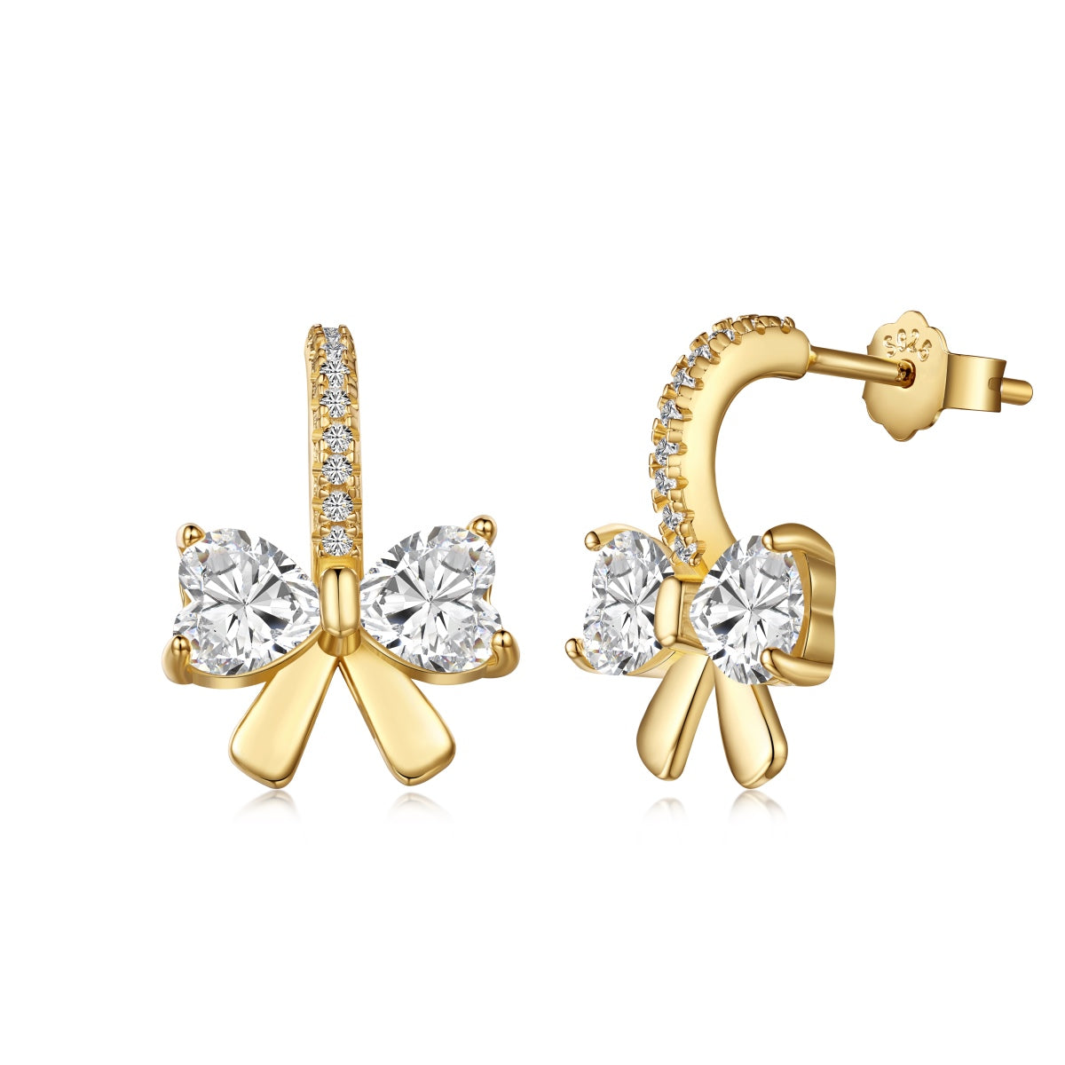[⭐Lucky Jewelry]Exquisite Earrings With Heart-Shaped Bow Design