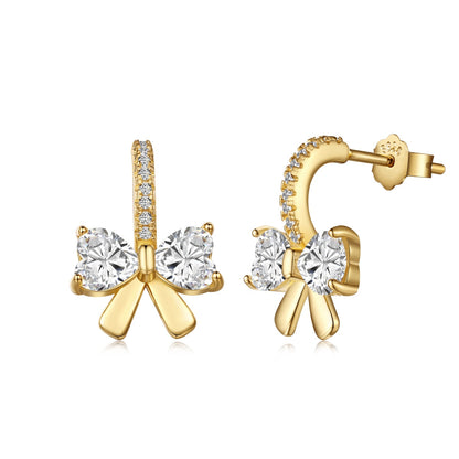 [⭐Lucky Jewelry]Exquisite Earrings With Heart-Shaped Bow Design