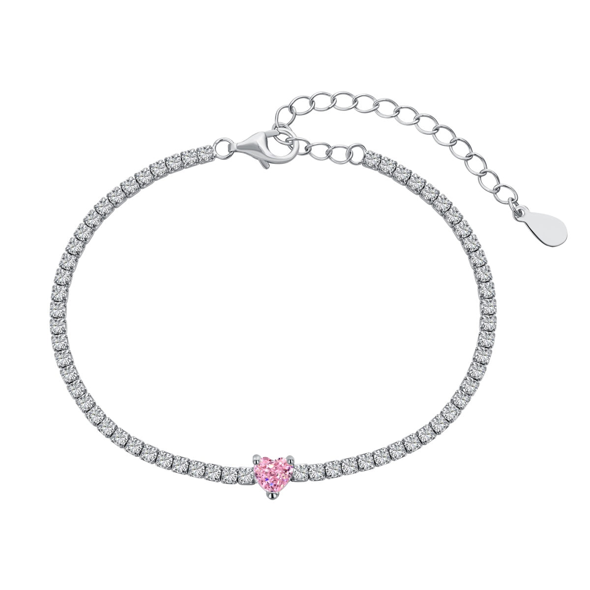 [⭐Lucky Jewelry]0.5 Carat Elegant Romantic Heart Shape Lover Bracelet